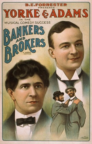 Bankers and Brokers The Pony Rosebuds Aaron Hoffman Vintage Theater Poster 1906